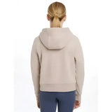 Beige lemieux young rider harriet pop hooded sweatshirt with soft relaxed fit and ribbed cuffs perfect for riding