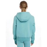 A teal lemieux young rider harriet pop long-sleeved hoodie with ribbed hem and cuffs perfect for young riders