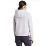 Light gray lemieux young rider hettie half zip hoodie lilac with soft fleece texture and subtle white piping detail