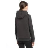 Dark gray lemieux young rider hollie lined hoodie with soft smooth fabric and subtle seam detailing on sleeves