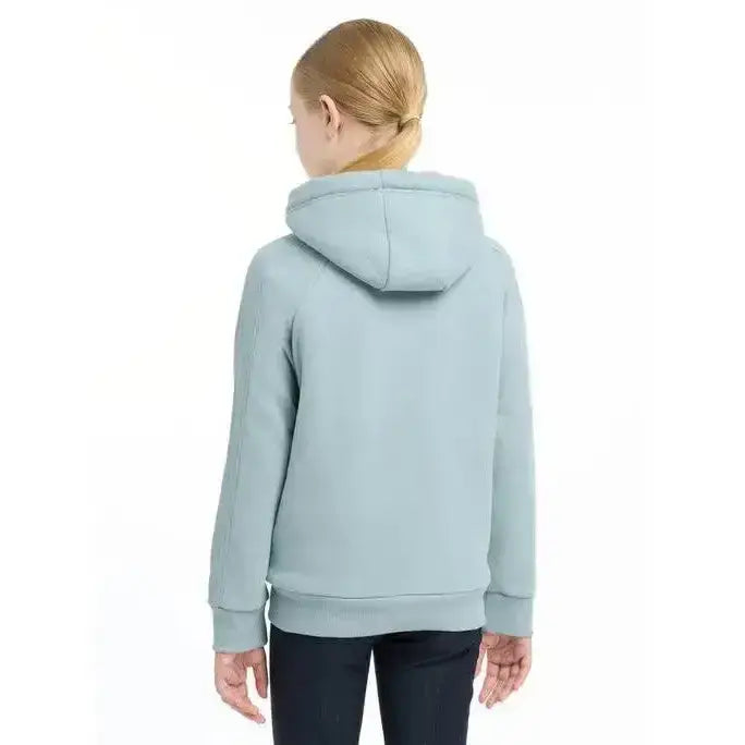 A soft mint green lemieux young rider hollie lined hoodie with cozy ribbed hem and cuffs for comfort