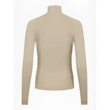 Beige lemieux young rider hope lightweight base turtleneck top made of smooth fitted knit fabric