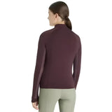 Maroon lemieux young rider hope lightweight base layer with sheer mesh panels on sides for breathable comfort