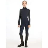 Black fitted high neck long sleeve bodysuit lemieux young rider lightweight base layer young rider hope navy