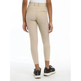 Beige lemieux young rider izzy full seat breeches almond with fitted design and subtle stitching details