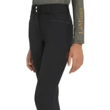 Black lemieux young rider izzy seat breeches navy with sleek fit and subtle stitching details for young riders