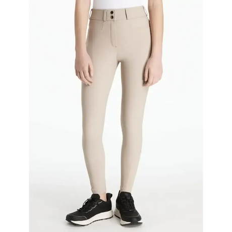 Lemieux Young Rider Izzy Knee Grip Breeches Almond Almond 7-8 years Breeches