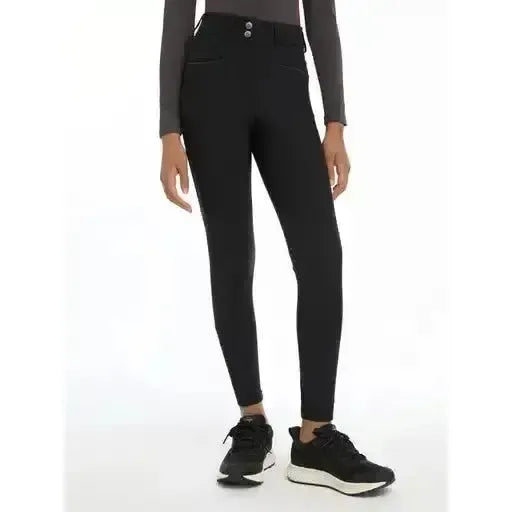 Lemieux Young Rider Izzy Knee Grip Breeches Black 7-8 Years Black Breeches