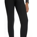Black lemieux young rider izzy knee grip breeches with smooth fabric and subtle texture details on thighs