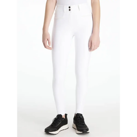 Lemieux Young Rider Izzy Knee Grip Breeches White White / 7 8 years Breeches