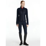 Black lemieux young rider josephine jacket navy with quilted panels and high collar perfect for riding