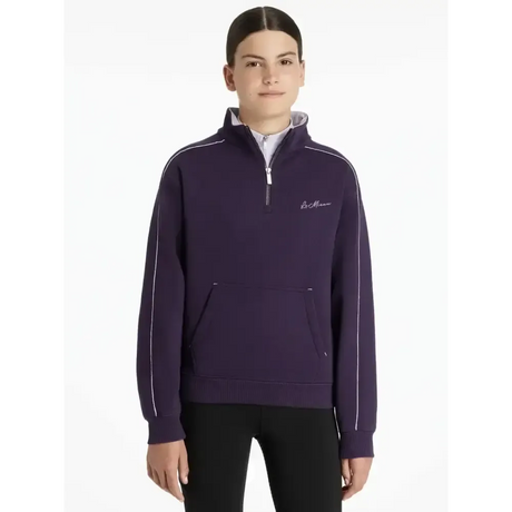 Lemieux Young Rider Kate Quarter Zip Sweat Juniper/Lilac Juniper/Lilac 7-8 years Jumpers