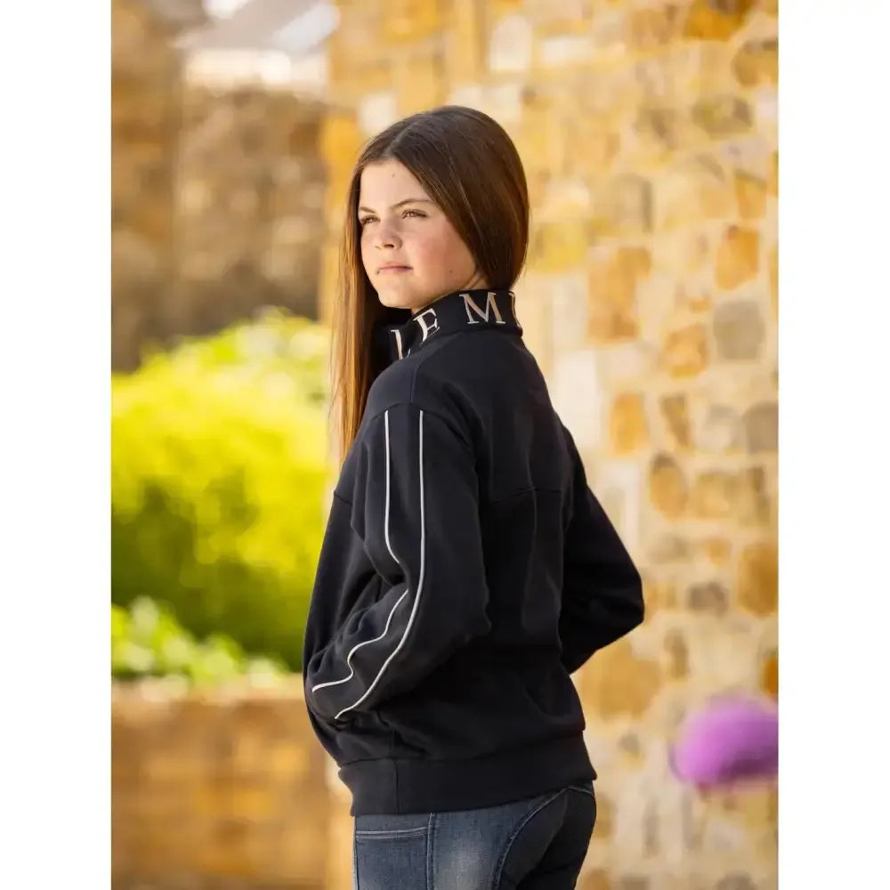 Lemieux Young Rider Kate Quarter Zip Sweat Navy 7-8 Years Jumpers & Hoodies