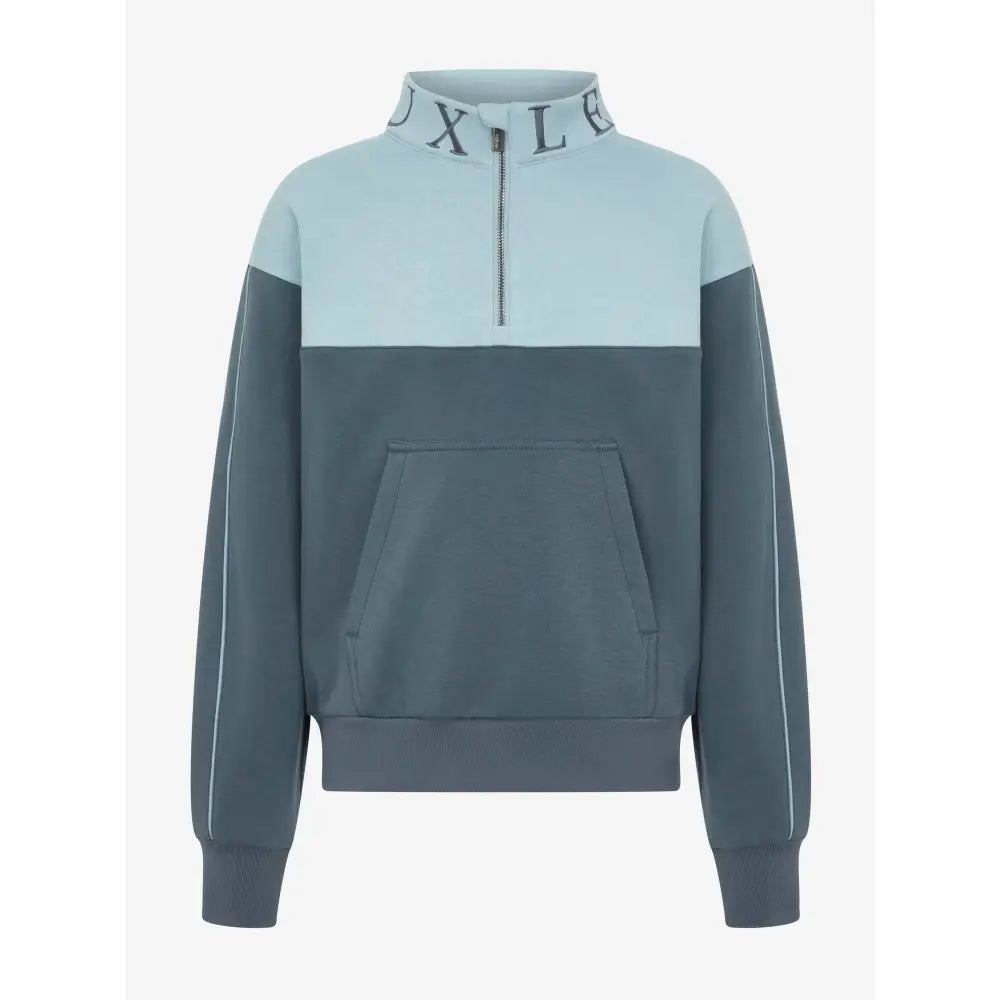 Lemieux Young Rider Kate Quarter Zip Sweat Petrol/Glacier - Jumpers & Hoodies