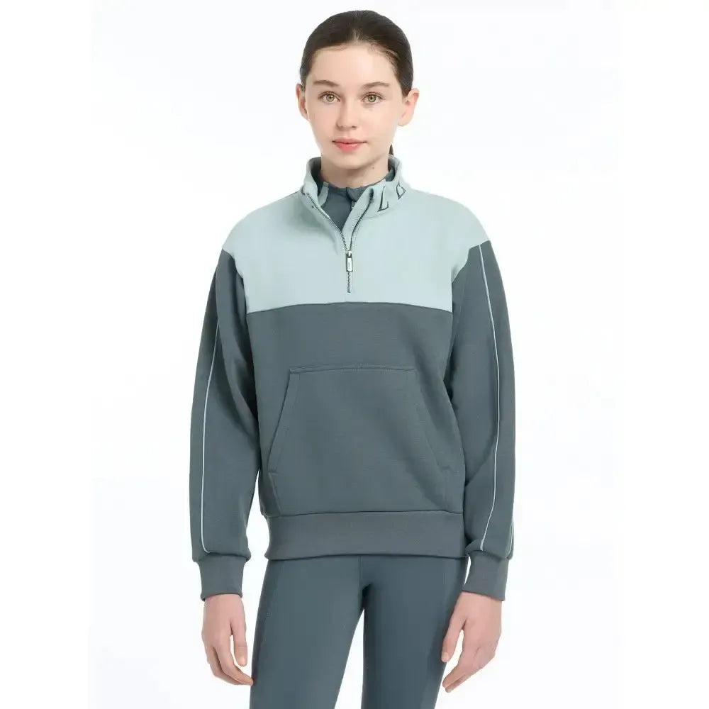 Lemieux Young Rider Kate Quarter Zip Sweat Petrol/Glacier 7-8 years Petrol / Glacier Blue Jumpers & Hoodies