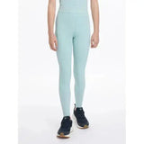 Light blue lemieux young rider lizzie mesh legging made of stretchy fabric with high waist for comfort and style