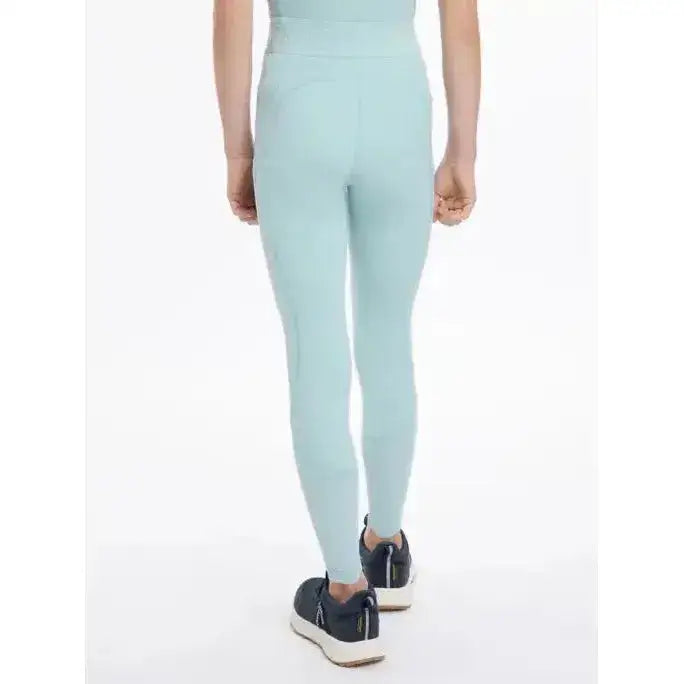 Aqua lemieux young rider lizzie mesh legging made from stretchy fabric with high waisted fit for comfort