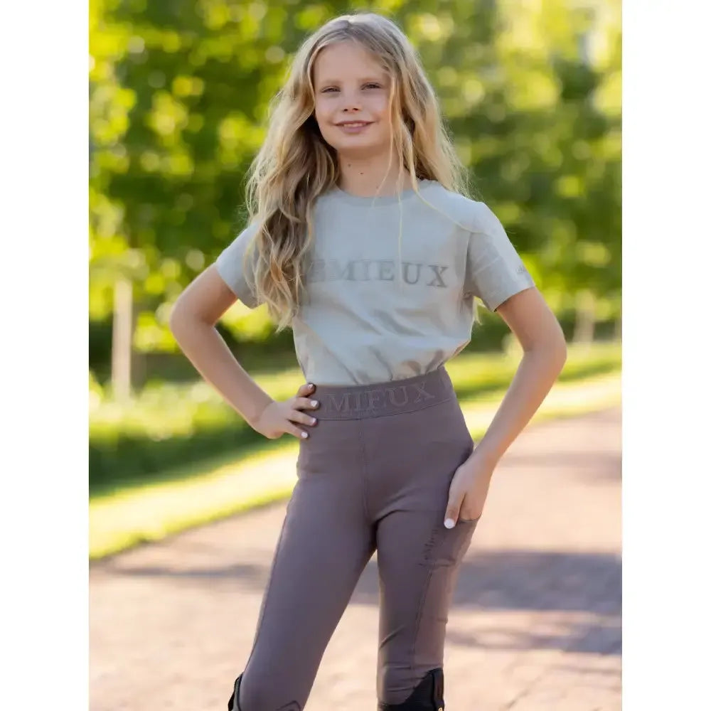 Lemieux Young Rider Lizzie Mesh Legging Walnut 7-8 Years Legwear