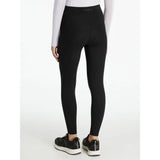 Black lemieux young rider high-waisted leggings with snug fit and white lamond logo on waistband nell brushed pull ons