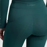 Dark green lemieux young rider breech jungle with perforated detailing and branded waistband for riders cool style