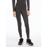 Black high-waisted lemieux young rider orla pull ons with sleek fit and subtle side seam detailing in cinder color