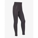 Dark grey lemieux young rider orla pull ons with subtle textured detailing along the outer leg for young riders