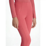 Coral pink lemieux young rider orla pull ons cranberry riding pants with sleek fit and subtle side seam detailing