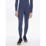 Navy blue lemieux young rider orla pull ons leggings with sleek high-waist fit and subtle side pockets