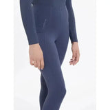Navy blue lemieux young rider orla pull ons full-body riding suit with long sleeves and fitted design for young riders