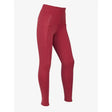 Red lemieux young rider orla pull ons performance leggings with high waist and side pockets for riding