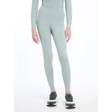 Light green high waisted lemieux young rider orla pull ons leggings with sleek form fitting design in glacier color