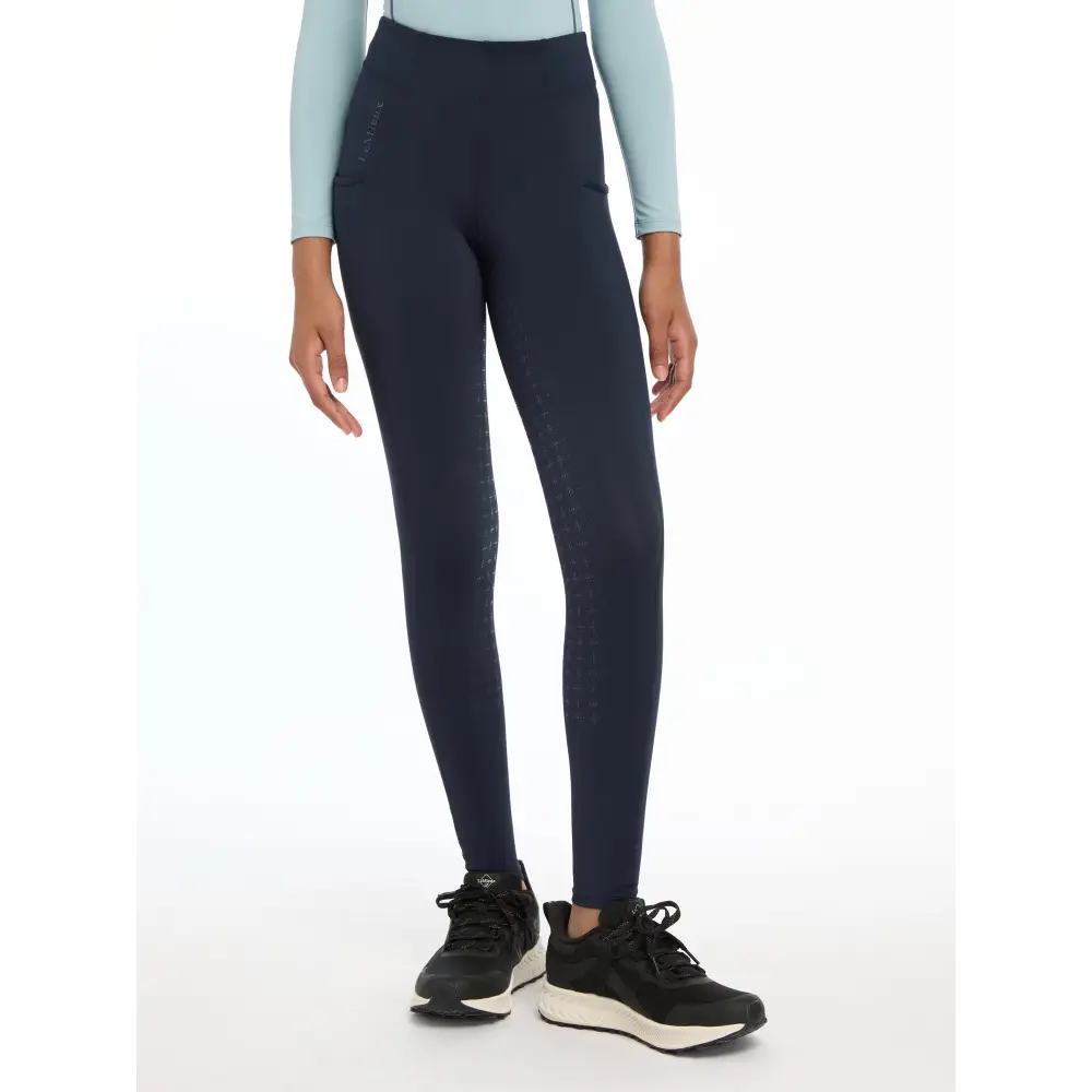 Lemieux Young Rider Orla Pull Ons Navy - Riding Tights