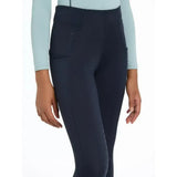 Navy blue lemieux young rider orla pull ons with high waist and sleek fit perfect for young rider styling