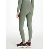 Olive green lemieux young rider orla pull ons rosemary leggings with long sleeves and branding on left sleeve