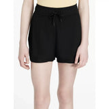 Black lemieux young rider penelope shorts with smooth lightweight fabric and subtle sheen for comfy riding sessions