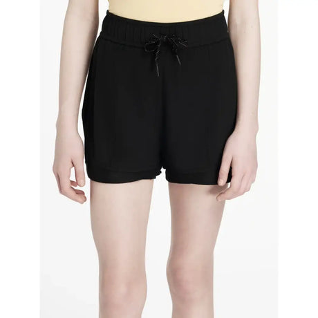 Black lemieux young rider penelope shorts with smooth lightweight fabric and subtle sheen for comfy riding sessions