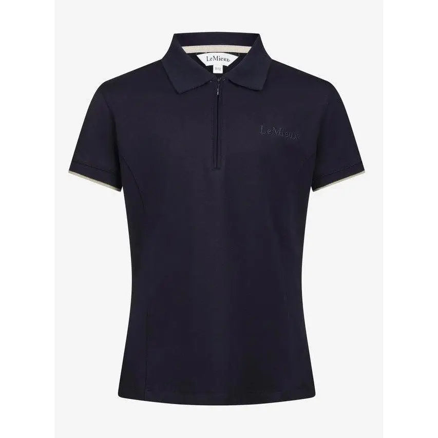 Lemieux Young Rider Polo Shirt Navy 7-8 Years Polo Shirts & T Shirts Barnstaple Equestrian Supplies