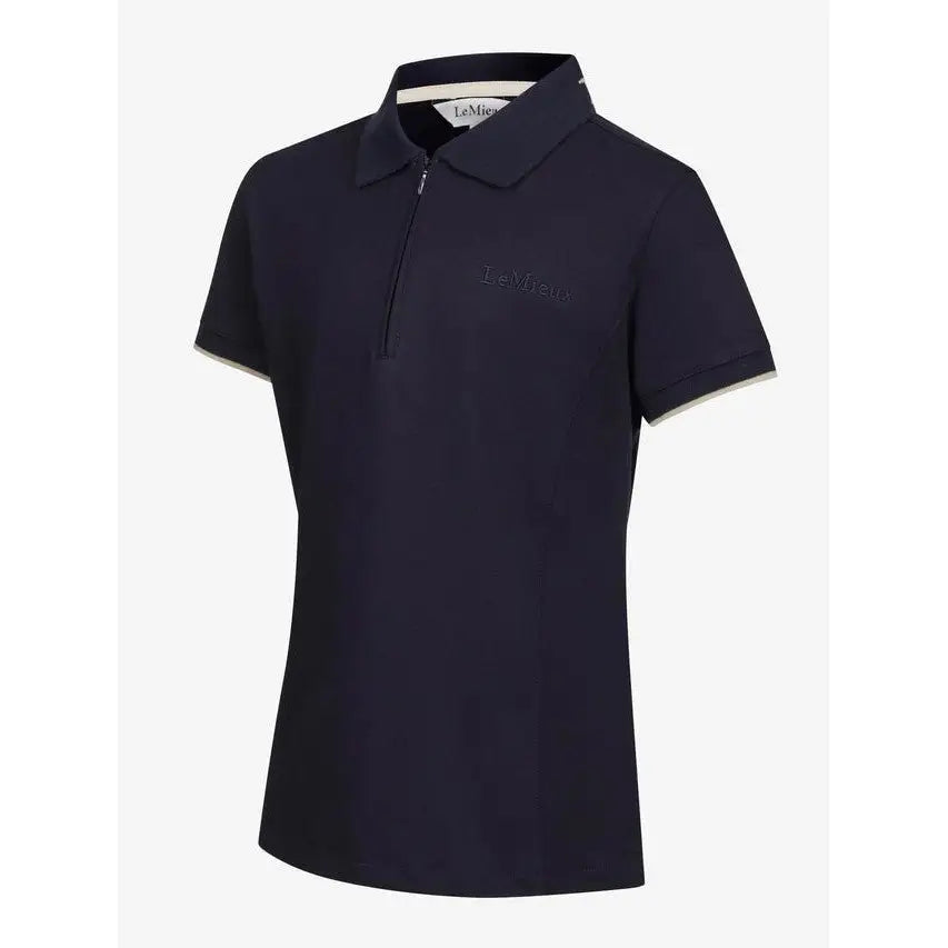 Lemieux Young Rider Polo Shirt Navy 7-8 Years Polo Shirts & T Shirts Barnstaple Equestrian Supplies