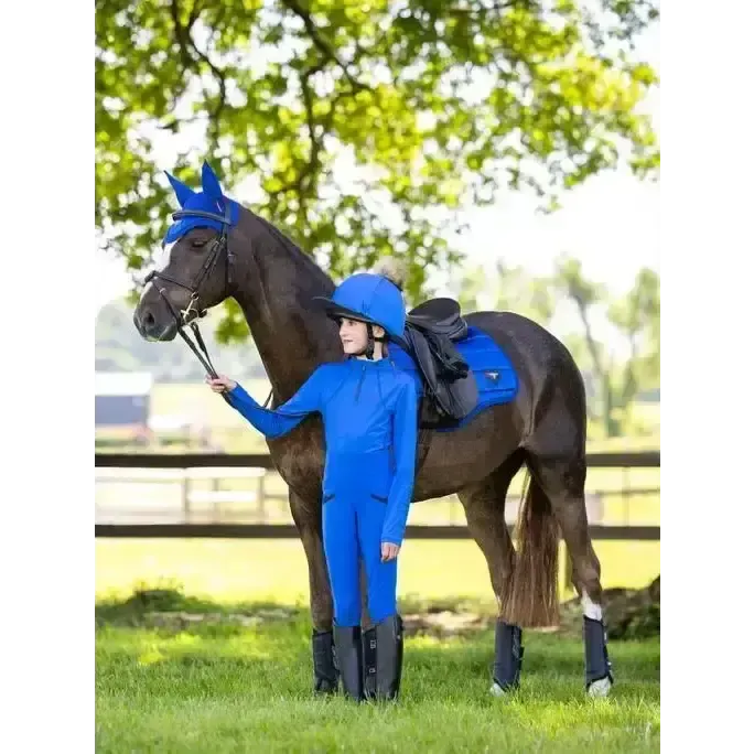 LeMieux Young Rider Pull On Breech Benetton Blue 7-8 Years Benetton Blue Breeches