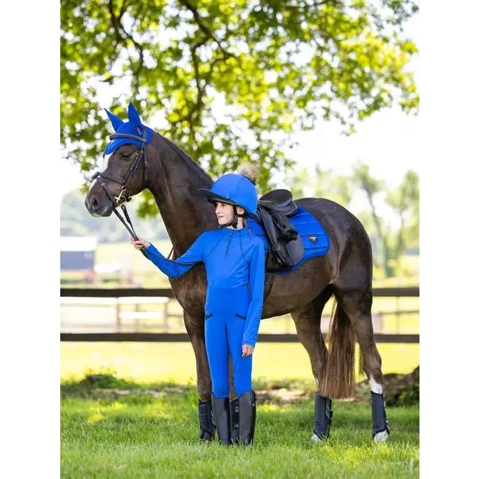 LeMieux Young Rider Pull On Breech Benetton Blue - Riding Breeches