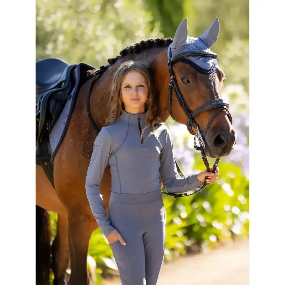 Lemieux Young Rider Pull On Breech Jay Blue 9-10 Years Breeches