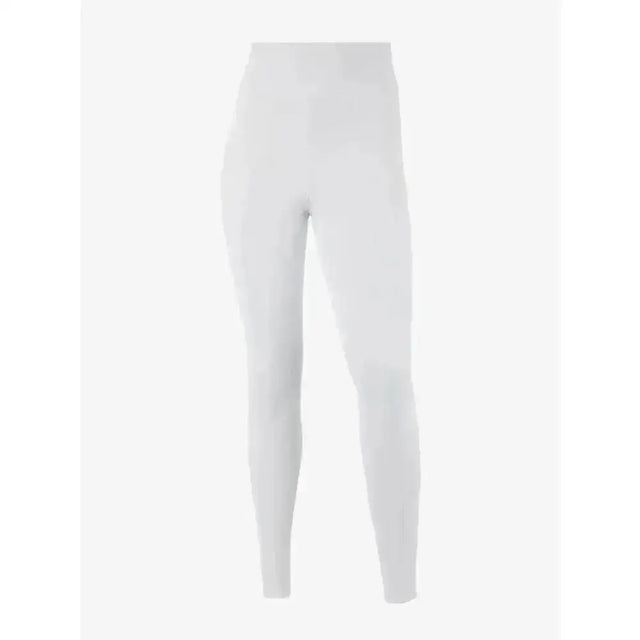 White high-waisted lemieux young rider pull on breech leggings with sweat-wicking technical fabric harnesses