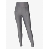 Gray lemieux young rider breeches slate with high waist and textured slate active riders panels on outer thighs