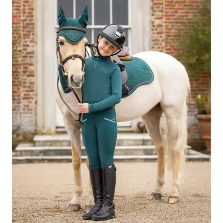 LeMieux Young Rider Pull On Mini Spruce Spruce 3-4 Years Riding Tights