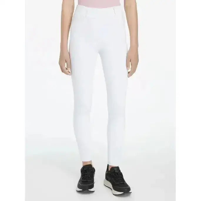 White lemieux young rider remi breggings with high-waisted sleek fit perfect for riding in remi breggings white style