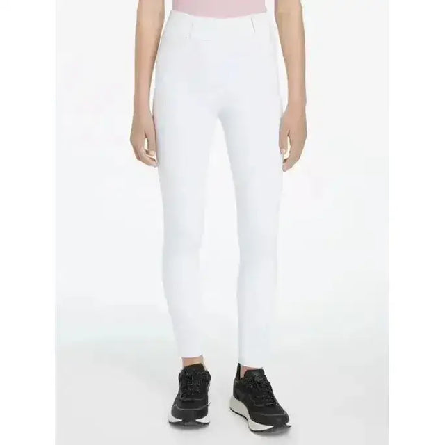 White lemieux young rider remi breggings with high-waisted sleek fit perfect for riding in remi breggings white style