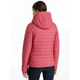 Lemieux young rider ruby puffer jacket cranberry is a pink quilted hooded puffer with a sleek modern design