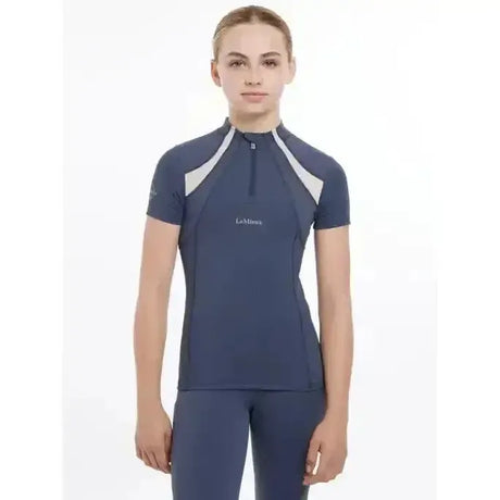 Lemieux Young Rider Short Sleeve Mia Mesh Base Layer Dusk Blue Dusk Blue 7-8 years Base Layers