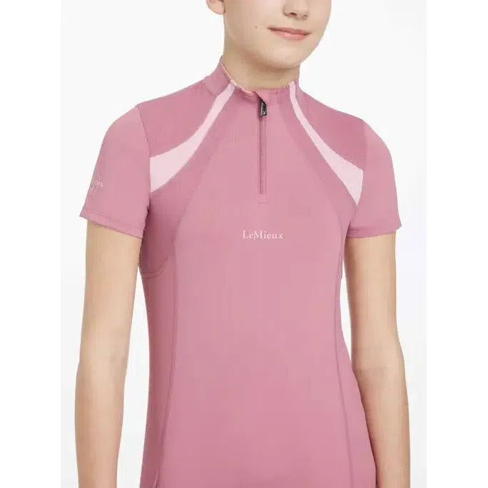 Lemieux Young Rider Short Sleeve Mia Mesh Base Layer Peony Peony 7-8 years Base Layers