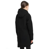 Black lemieux young rider skye waterproof coat with hood sleek modern design and smooth fabric for riders